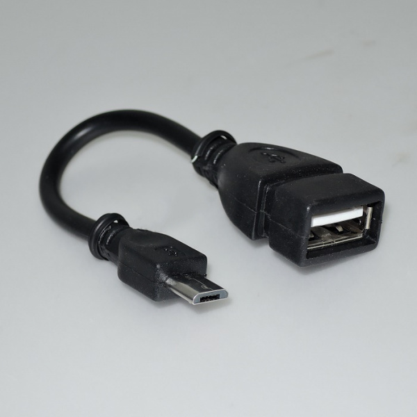 Переходник шт.microUSB B - гн.USB A 0.15м шнур OTG 18-1182