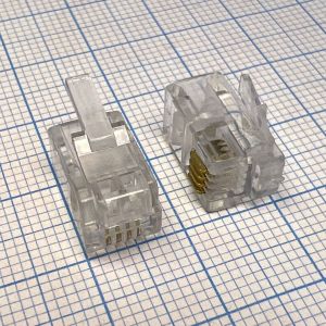 Штекер 4P4C (RJ10) телефонной трубки 61009 -