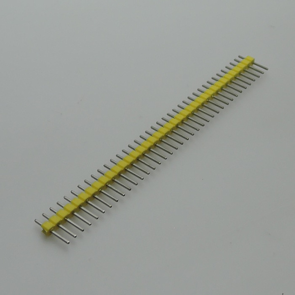 Штекер для платы шаг 2.54мм PLS-40 (1*40) желтый
