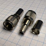 Штекер miniUHF на кабель RG59 обжим -