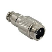 Штекер MIC 2P мет.на кабель GX12 12M-2 107036