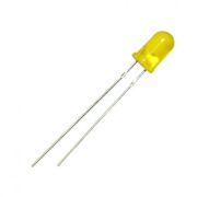 Светодиод 12V желтый  5мм матовый цветной  1.0Кд (392а)