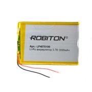 Аккумулятор  3.7V 3000mAh Li-Pol LP4070100 Robiton 14912