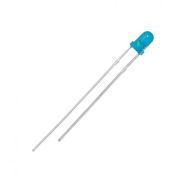 Светодиод 12V синий  3мм матовый цветной  1.0Кд (176а)