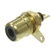 Гнездо RCA с гайкой Gold 82027, 1-290G черное