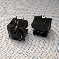 Гнездо MD4F (SVHS) на плату квадратное-
