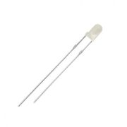 Светодиод 12V желтый  3мм матовый  1.0Кд (171а)