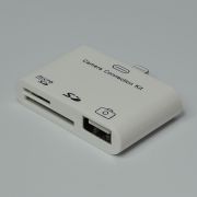Переходник шт.Lightning (iPhone) - гн.USB, SD, microSD для переноса фото 18-0153 *****