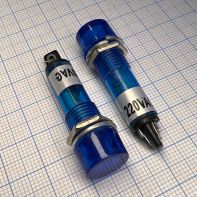 Лампа неоновая 220V N804 синяя 64145 -