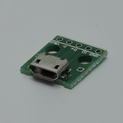 Гнездо microUSB B на плате с выводом всех контактов (шаг 2.54мм)