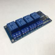 Модуль релейный  5V  4-канальный с управлением по USB или UART ICSE014A