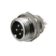 Штекер MIC 4P мет.на корпус GX12 12M-4B 107044