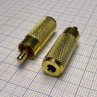 Переходник шт.RCA - гн.3.5моно Gold 2-224G *****-