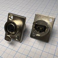 Гнездо miniXLR на корпус 1-557-3-