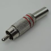 Штекер RCA на кабель Nic II винт красный 1-210