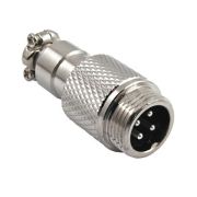 Штекер MIC 4P мет.на кабель GX12 12M-4 107042