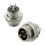 Штекер MIC 3P мет.на корпус GX12 12M-3B 107041