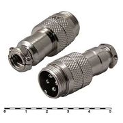 Штекер MIC 4P мет.на кабель GX16 16M-4 107015