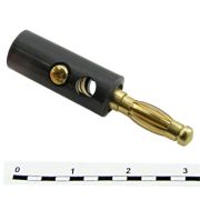 Штекер «Банан» 10-0015 GOLD black