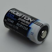 Аккумулятор 16340 3.7V  550mAh Robiton с защитой 12224, 12649