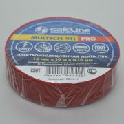 Изолента 15мм*10метров SafeLine красная 05732