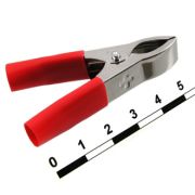 Зажим «Крокодил» для аккумулятора  8-0035 red