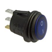 Переключатель SB040-12V BLUE IP65 on-off ф20