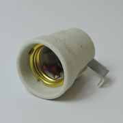 Патрон E27 резьбовой, керамический, с держателем V03-CR-SH-E27 Volsten 13972