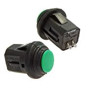 Кнопка влагозащищенная SB570-G IP65 d=14мм on-off зеленая 100075