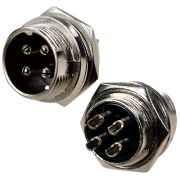 Штекер MIC 4P мет.на корпус GX16 16M-4B 1-562-4, 107017