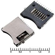 Держатель карт microSD SMD 10pin switch M