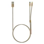 Шнур шт.USB A - шт.microUSB + шт.Lightning (iPhone) Robiton P10 1.0м 14671
