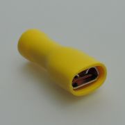 Клемма гнездо 6.3 желтая изолированная 08-0651