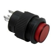 Кнопка R16-503 без фиксации с подсветкой красная 83051