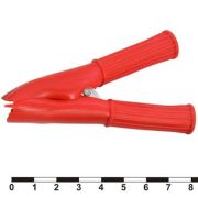Зажим «Крокодил» для аккумулятора  8-0040 red