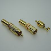Штекер RCA на кабель Gold II пайка красный 14-0405-1