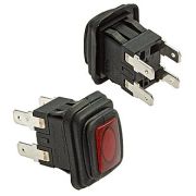 Переключатель влагозащищенный SB146 IP65 13*19мм on-off красный 100388