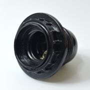 Патрон E27 резьбовой, карболит, с кольцом, черный V03-CS-WR-E27 Volsten 13959