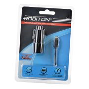 Блок питания 5.0V 2.4A, разъем шт.Lightning (iPhone), App04 (12-24V) 14261, в прикуриватель