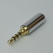 Штекер 3.5 4po Gold металл 1-078G