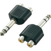 Переходник шт.6.3стерео - гн.RCA*2 Nic 62941