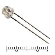 Светодиод белый  5мм прозрачный  3.5Кд (658) 87535