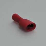 Клемма гнездо 6.3 красная изолированная 70037, 08-0612