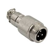Штекер MIC 3P мет.на кабель GX12 12M-3 107039