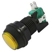 Кнопка GMSI-7B-C no(nc)+nc(no) yellow