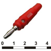 Штекер «Банан» Nic пластмасса 10-0074 красный 70018