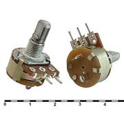 Резистор переменный S16KN1-B 10 кОм с выключателем 83408