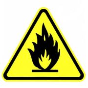 Информационный знак Пожароопасно 150х150х150