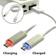 Шнур для моб. устр. USB to MicroUSB Red/Blue LED c