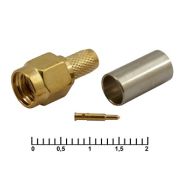 Штекер SMA на кабель C58P обжим gold 79521